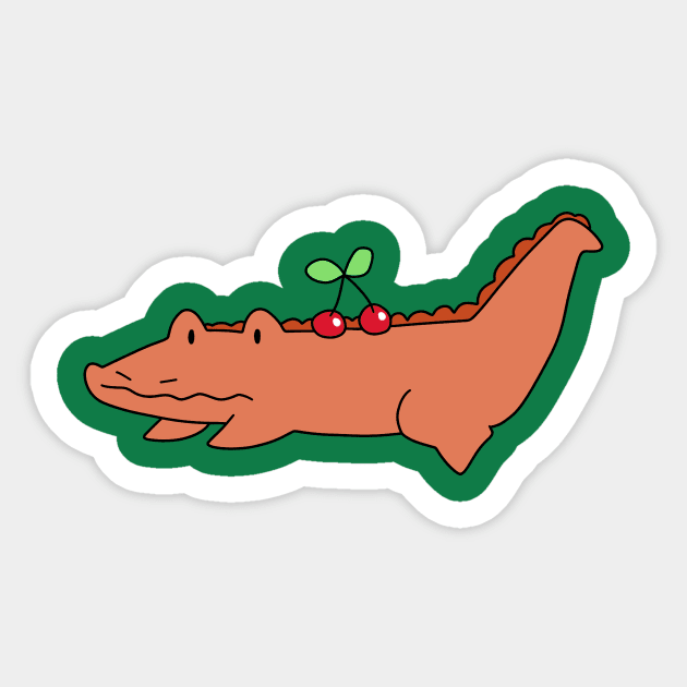 Cherry Crocodile Sticker by saradaboru